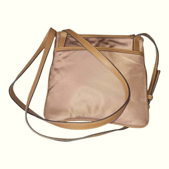 Michael Kors Kempton Nylon Tan Gold Tone Hardware Lightweight Crossbody Bag - Picture 3 of 10